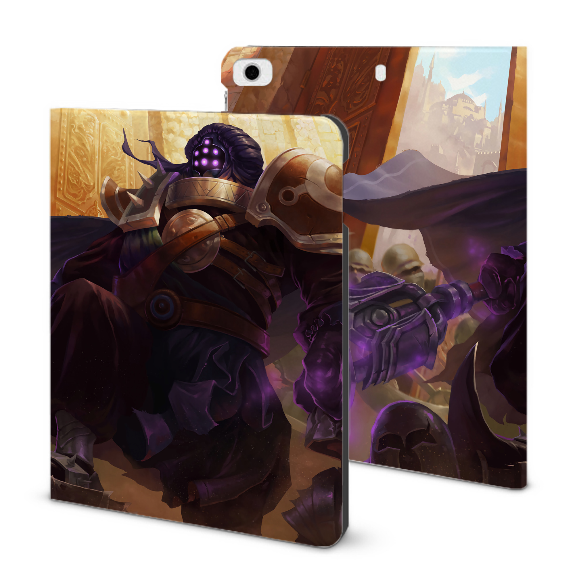 （画像用） リーグ・オブ・レジェンド League of Legends LOL IPad ケース ブック型 PUレザー TPU 耐衝撃 軽量 薄型 ペン収納なし 全面保護 IPad 各モデル対応